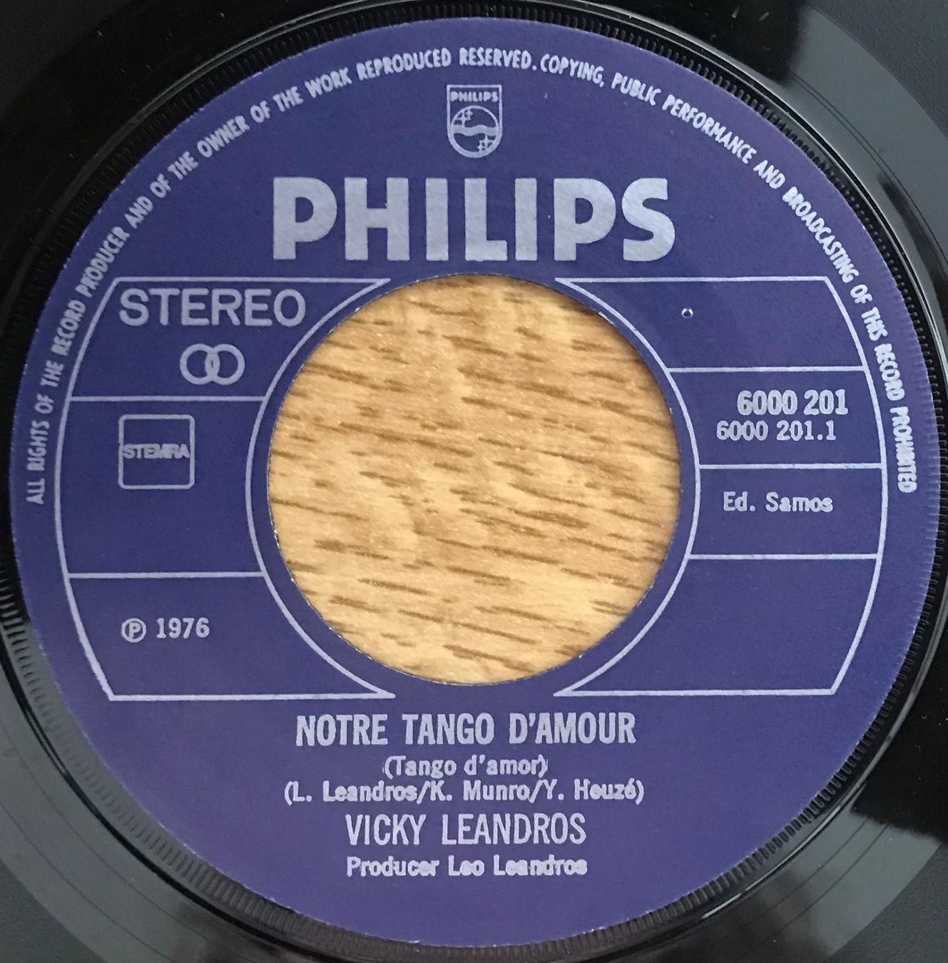 Vinyles: VICKY LEANDROS - NOTRE TANGO D’AMOUR – D'occasion à Bussigny par vinyl-pas-cher 2
