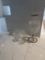 Vasen Set 6-teilig aus Glas verschiedene Formen guter Zustan