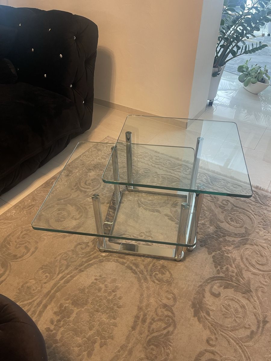 Tavoli: Couchtisch Glas Metall Beistelltisch Set – Usato da Weisslingen venduto da Spiegelbild0