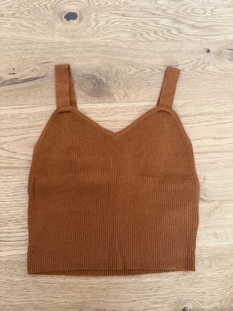 Rippstrick Top braun Grösse XS