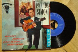 EP 45t - PAQUITO SIMON - 4 x FLAMENCO - GITARRE
