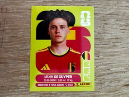 FIFA World Cup 2026 Sticker BEL 7 Maxim de Cuyper Panini