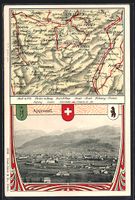 Appenzell, Ortspanorama, Stadtwappen, La