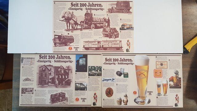 Set de table et chaises: Bier Brauerei Schützengarten Tischsets – D'occasion à St.Gallen par Stocken64