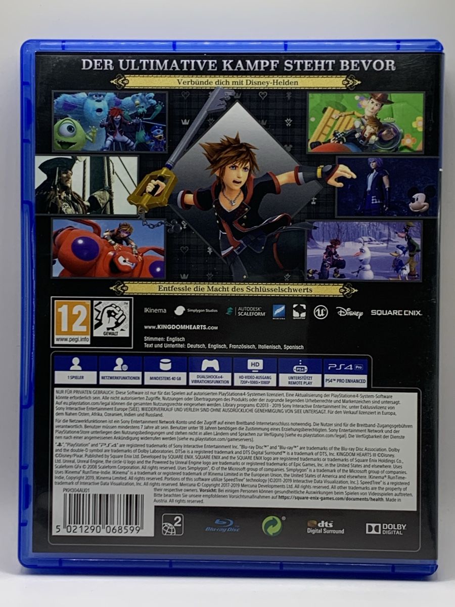 Sony Giochi: Kingdom Hearts III - PS4 – Usato da Ostermundigen venduto da RG-Collector 1