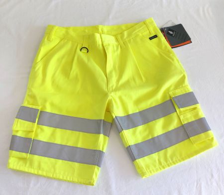 Kurze gelbe Mascot Arbeitshose Grösse 54 mit Leuchtstreifen