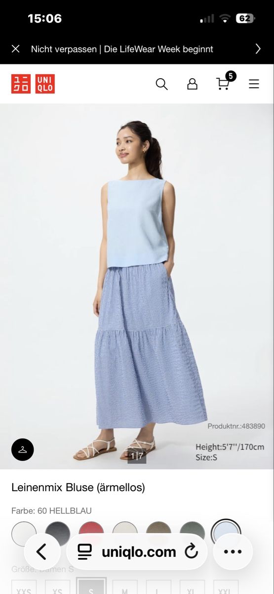 Top: Uniqlo Leinen Top – Nuovo (secondo la descrizione) da Lotzwil venduto da etienneundjoelle
