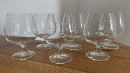6x Cognacgläser Kristallglas