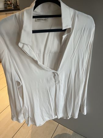 Repeat Seidenbluse, Gr. 36, creme