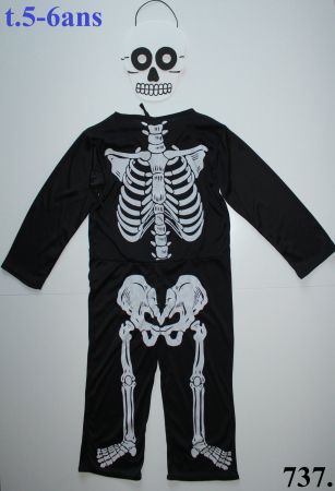 Costume squelette / Skelett t. 5 - 6 ans