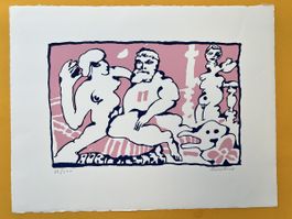 Lucebert Original Serigraphie die Olympiker 1971