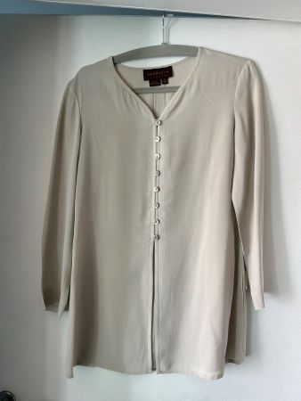 Seidenbluse, beige, Gr. 38 - SOMMERAKTION
