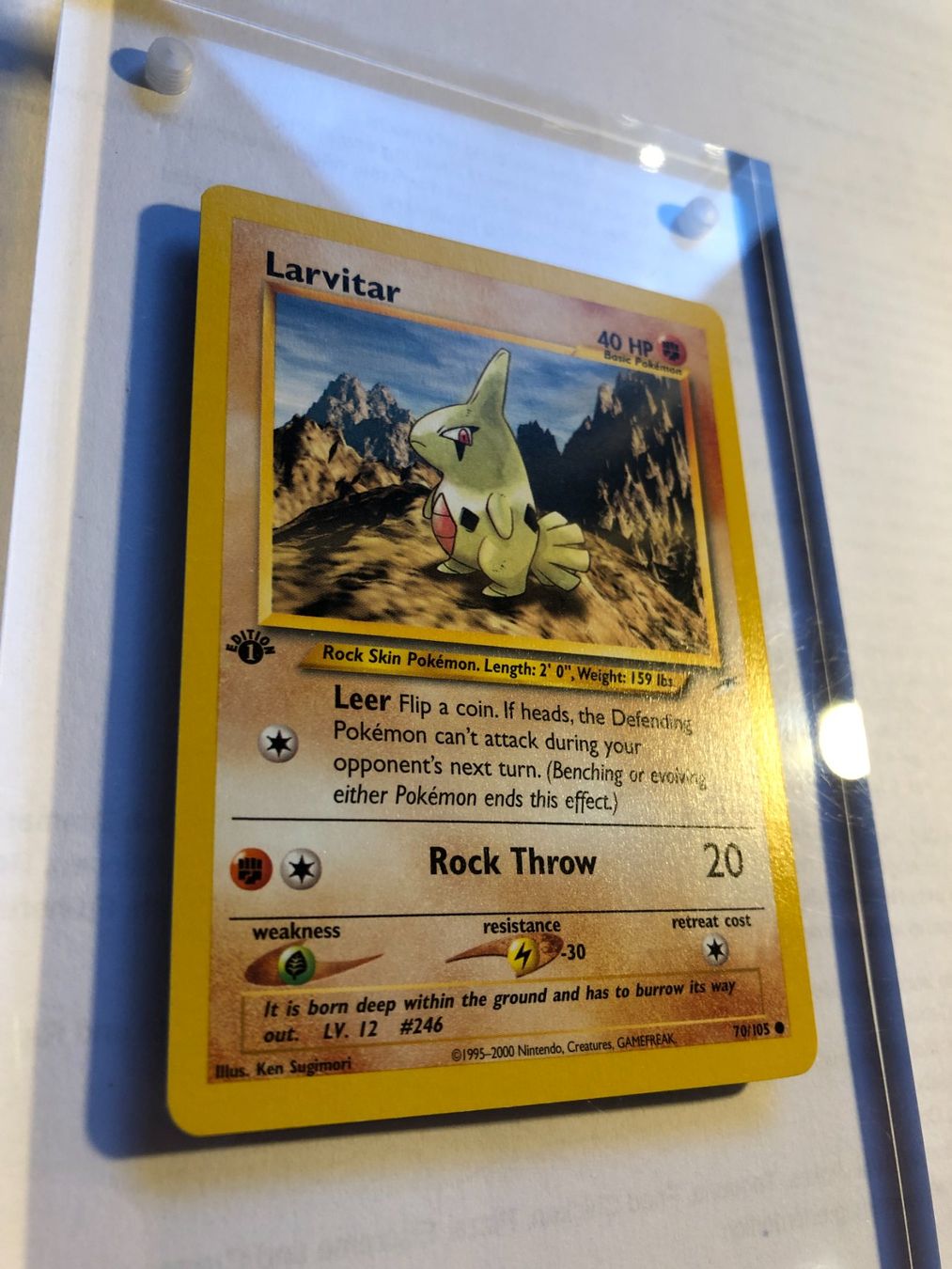 Carte collezionabili: Larvitar 1st Neo Destiny - MINT - ab 1.- – Usato da Giubiasco venduto da dan_pr8b 1