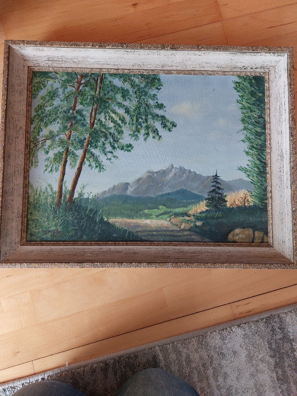Tableaux: Altes Ölbild Bild J. Müller 1947 – D'occasion à Landquart par Cedes 3