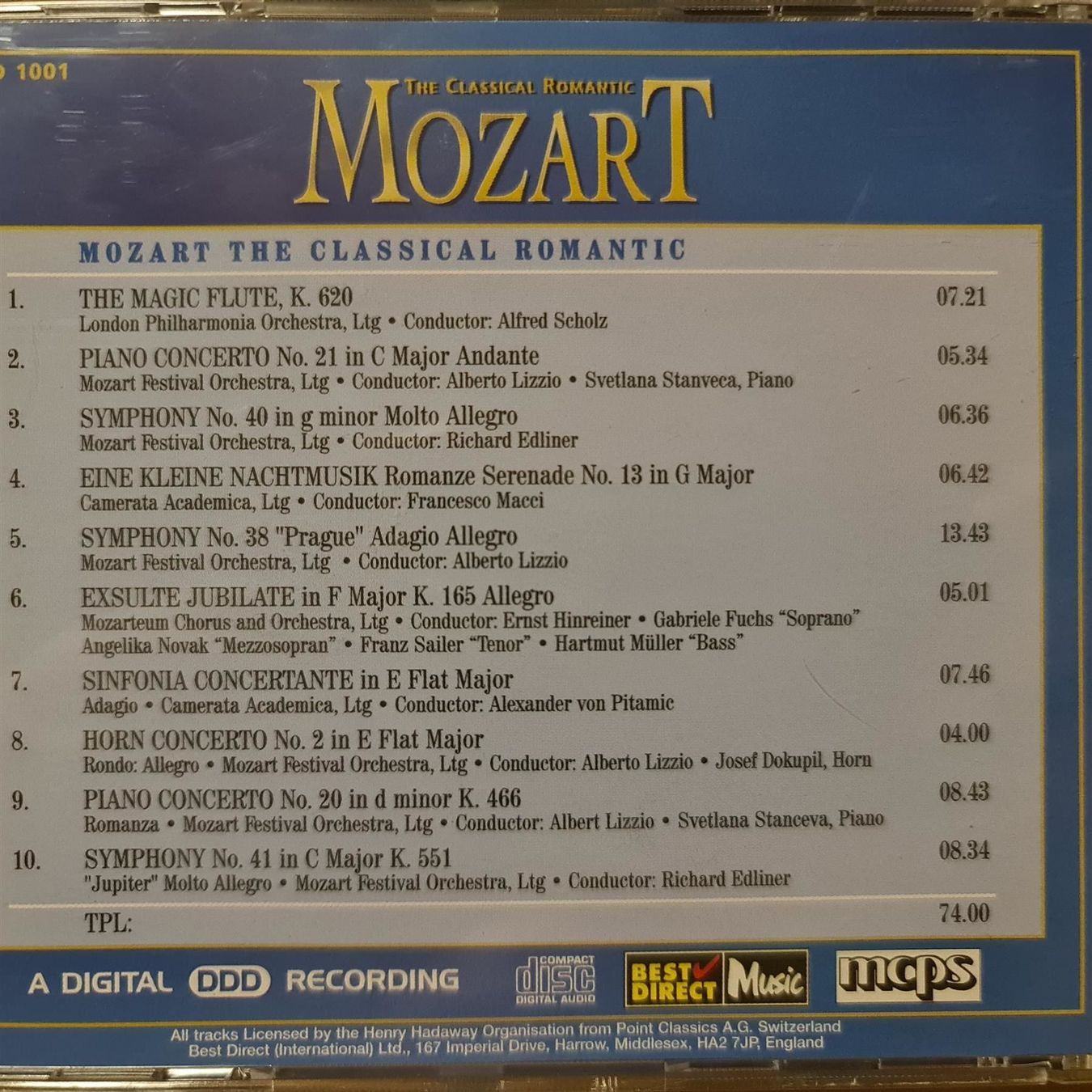 CD: CD Mozart – Usato da Dintikon venduto da Vexi 1