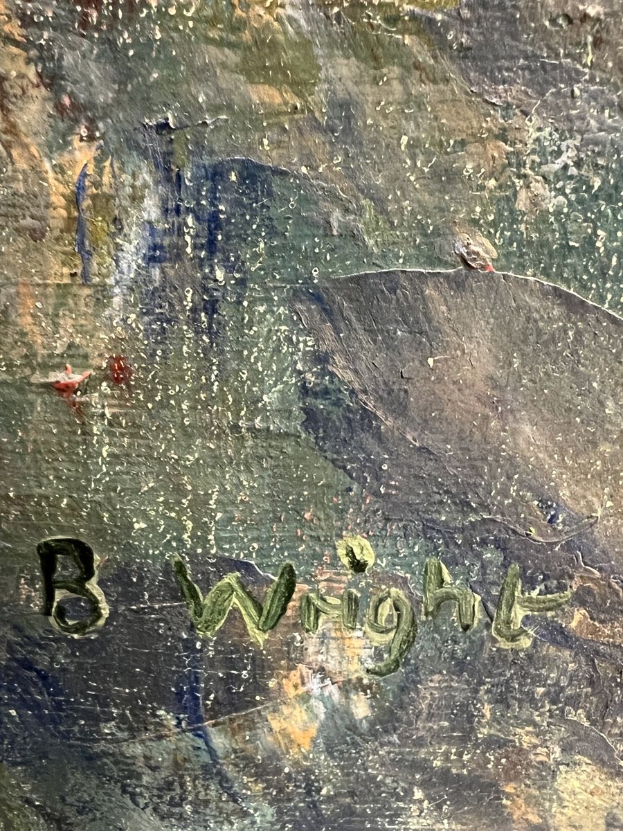 Gemälde: HUILE SUR TOILE SIGNÉE B WRIGTH DATÉE 1978 – Gebraucht aus Genève von Qanil77 4