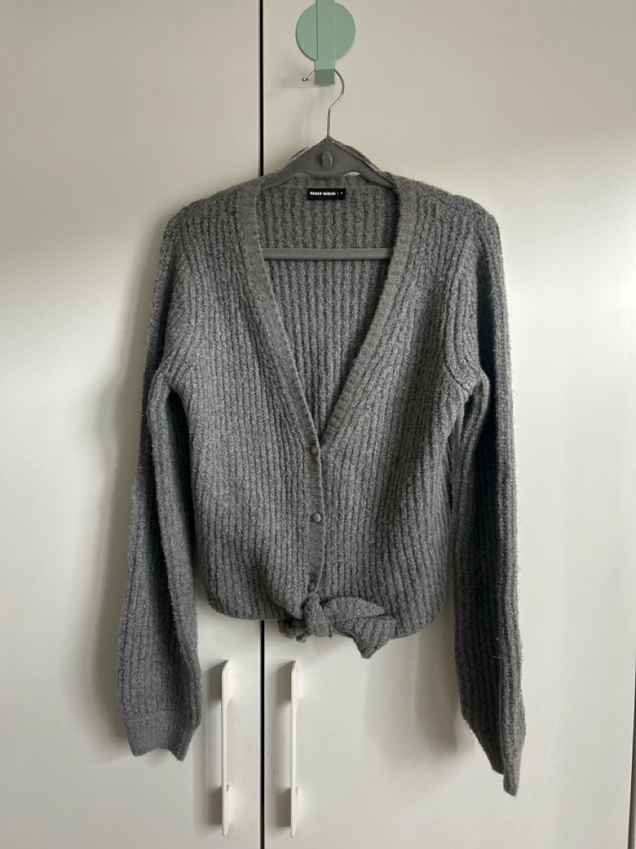 Maglioni & Felpe: Tally Weijl Strickjacke, Gr. M, Grau mit Glitzer – Usato da Riehen venduto da S______