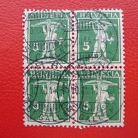 1914: Nr.125III im Vierer-Block von THAL (SG) Kat: 120.-