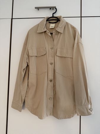 Pull&Bear Oberjacket Beige - Grosse S - 100% Baumwolle