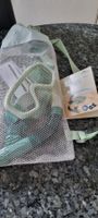 Schnorchel-Set Grösse M mintgrün mit Tasche neu