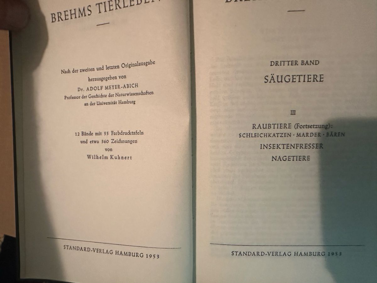 Bücher: Brems Tierleben in 12 Bänden 1953 – Gebraucht aus Wettingen von Phibras 1