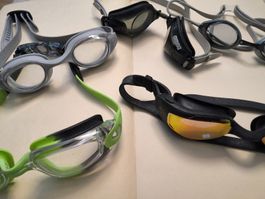 5 Schwimmbrillen Arena, Aqua Sphere, KONA & Milan Watersport