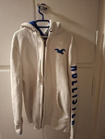 Hollister Hoodie Weiss Gr. M  Zip-Hoodie Sommer Jacke T