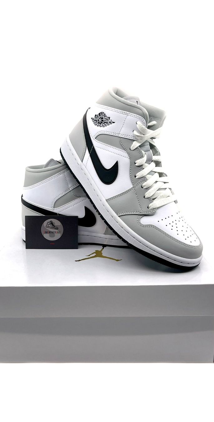 Jordan Scarpe da uomo: Jordan 1 Mid Light Smoke Grey Grösse EU 42 – Nuovo e nell'imballaggio originale da Küsnacht ZH venduto da SamSneakerSale 1