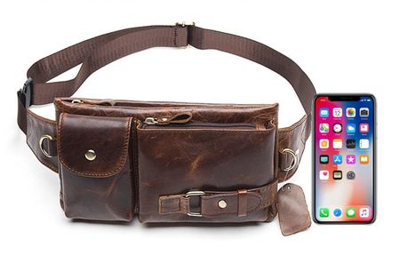 Leder-Gürteltasche für Herren Verlex - Sac banane en cuir
