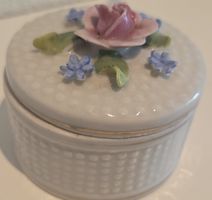 Vintage RVG Porzellan-Schmuckdose mit Rosen