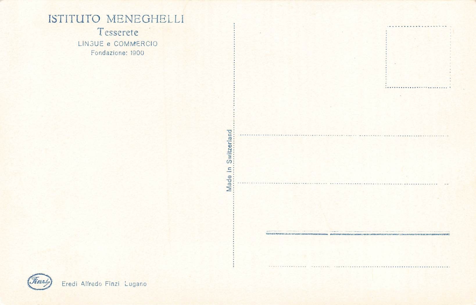 Cartoline postali: Tesserete (TI) Istituto Meneghelli – Usato da Biasca venduto da Blenio71 1