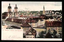 Relief-AK St. Gallen, Kloster und Karlst