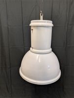 Vintage Industrie Hängelampe weiss Fabriklampe Loft
