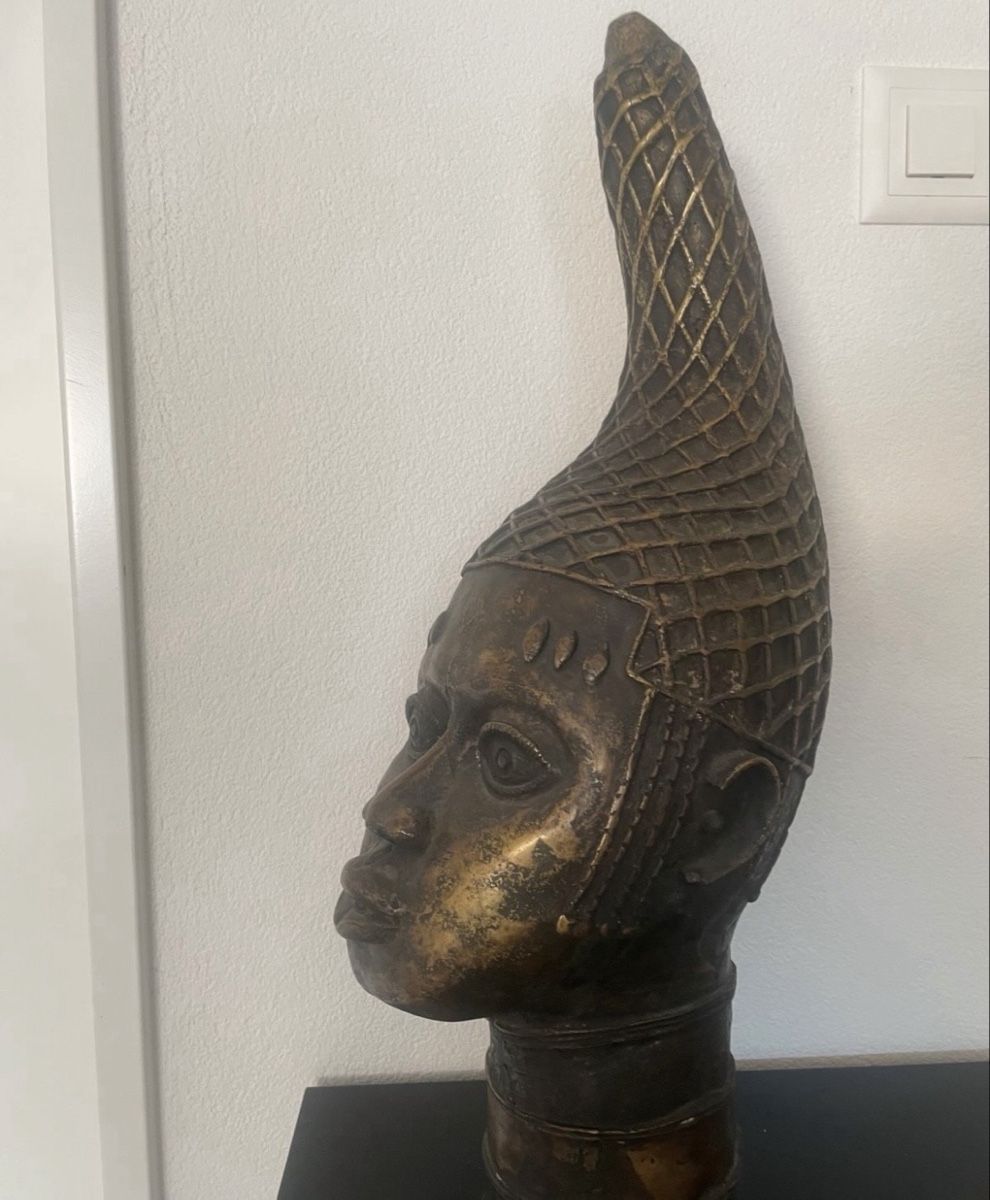 Statuette: Afrikanische Bronze der Benin 60 cm – Usato da Lausen venduto da artehome 3