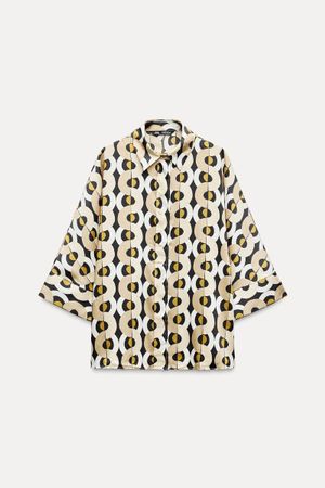 Zara Bluse geometrisches Muster Gr.S