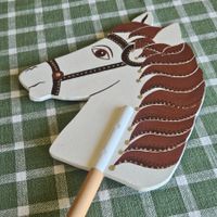 Stecken-Pferd aus Holz🐴