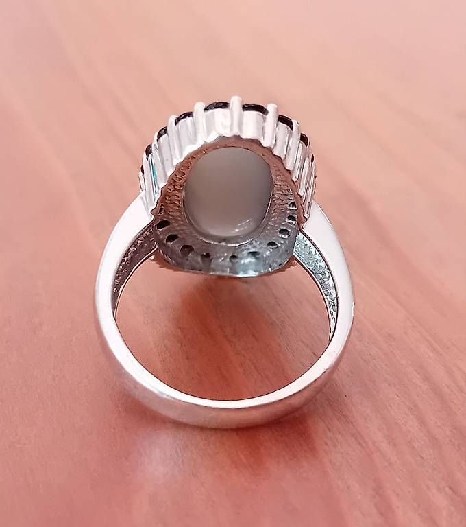 Anelli: Ring Silber Mondstein Turmalin – Usato da Stans venduto da wer_fd5f 2