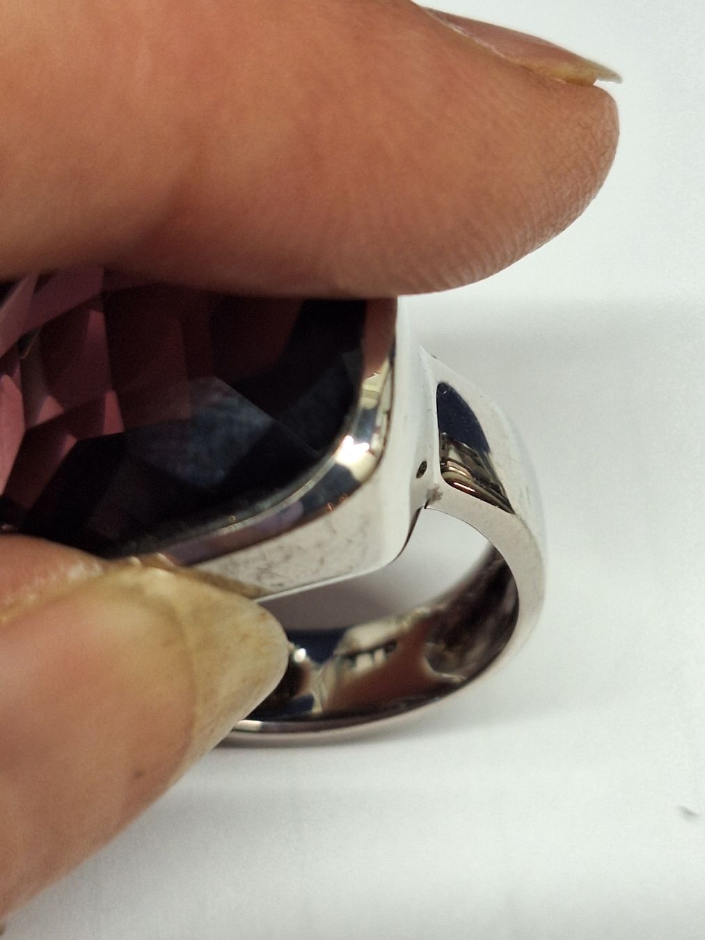 Ringe: Silberring rodiniert, Obsidian – Neu (gemäss Beschreibung) aus Rheinfelden von Cleopatra2000 2
