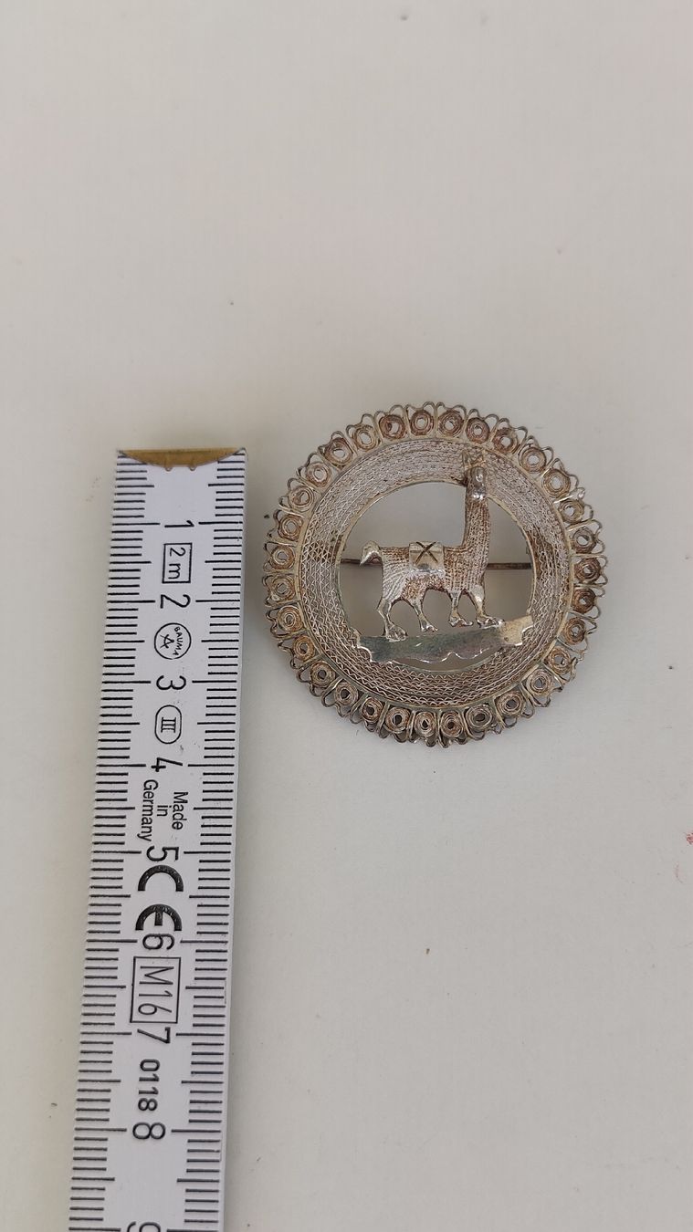 Spille & Fermagli: Filigrane Brosche mit Kamel, 925 Silber (WA1) – Usato da Neuenhof venduto da SchnaeppliAllerlei 3
