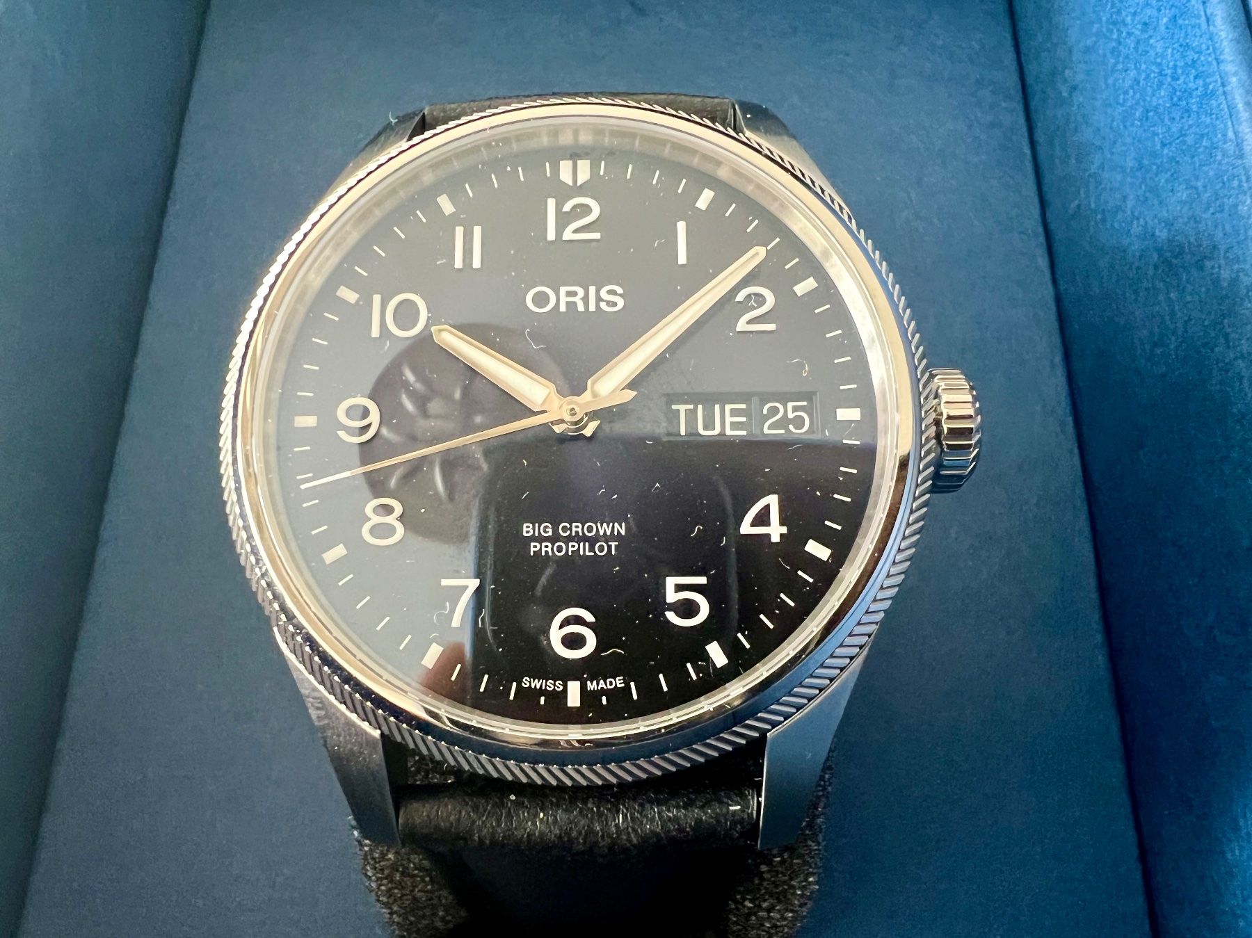 Oris Orologi: ORIS Big Crown Propilot Day Date, Full Set, Blue dial,Fr2250 – Nuovo e nell'imballaggio originale da Le Mont-sur-Lausanne venduto da LycaGallery 2