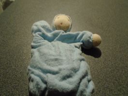 Puppe / Baby hellblau, Stoff