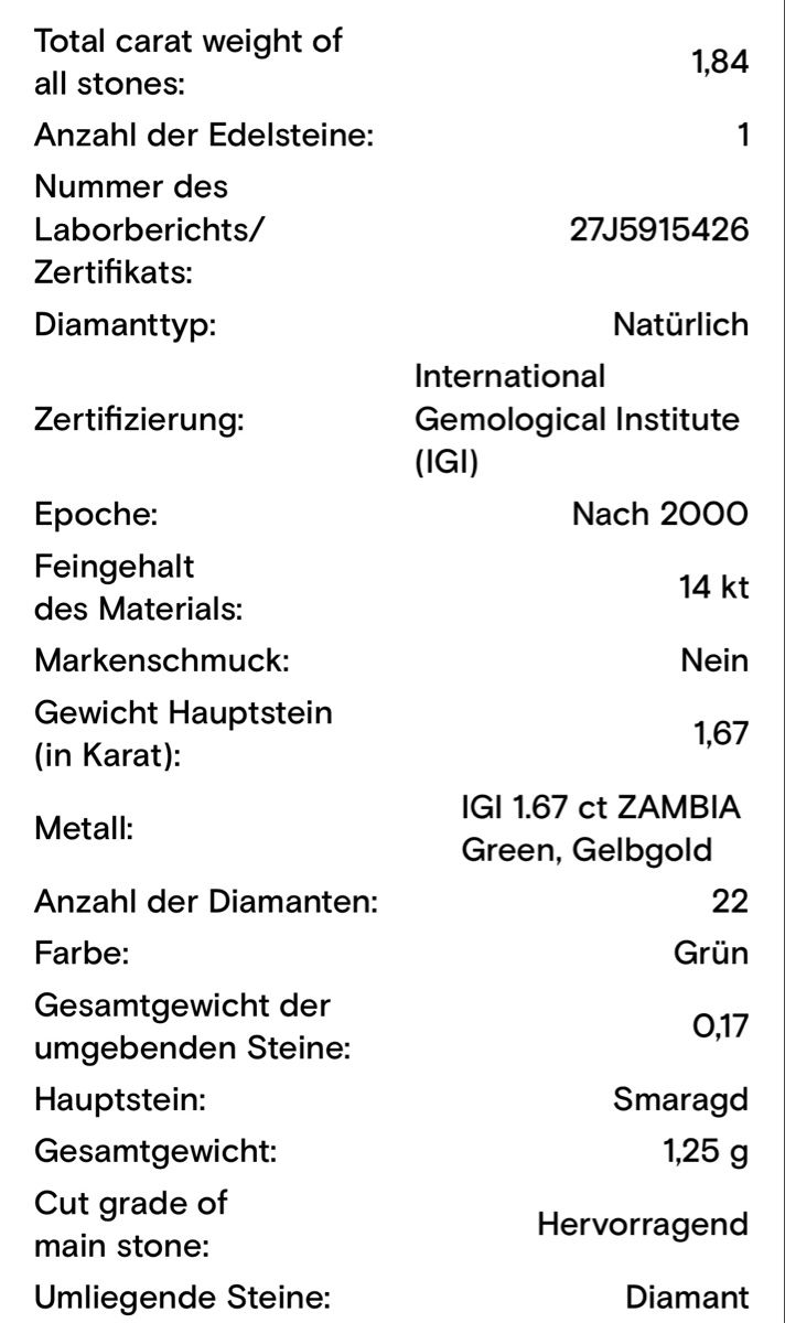 Anhänger: Smaragd mit Zertifikat – Neu und originalverpackt aus Bolken von Romeo80 3