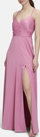 Langes, elegantes, rosafarbenes Abendkleid von Vera Mont