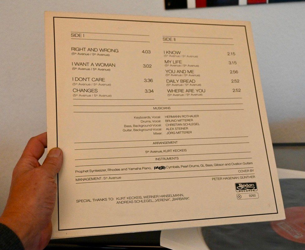 Dischi in vinile: 5th Avenue - Same AUSTRIA jazz rock 1985 VG++ gut – Usato da Pfaffhausen venduto da mono_rec 1