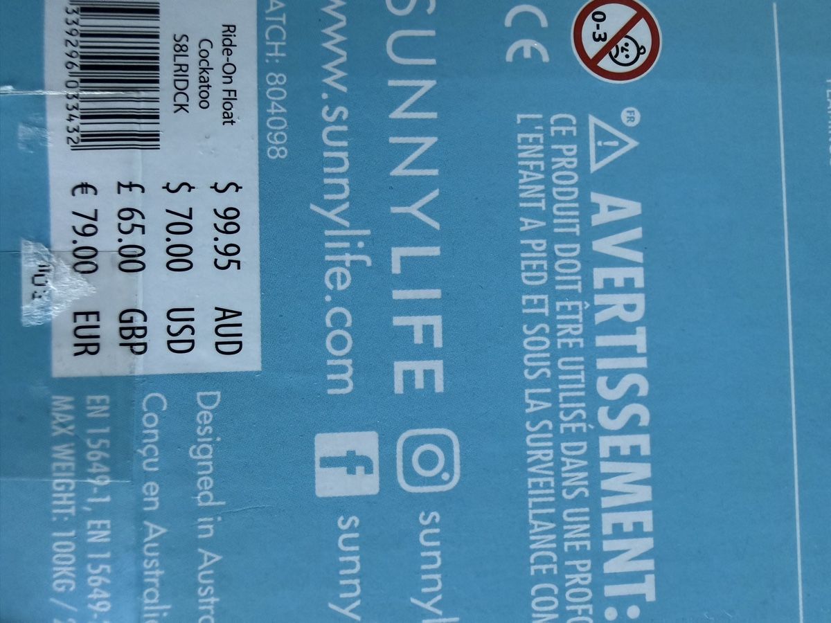 Schwimmringe: SunnyLife Luxe Ride-On Float L NEU – Neu und originalverpackt aus Herrliberg von Mena013 2