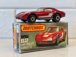 Voiture miniature Matchbox Chevrolet Corvette 62 rouge