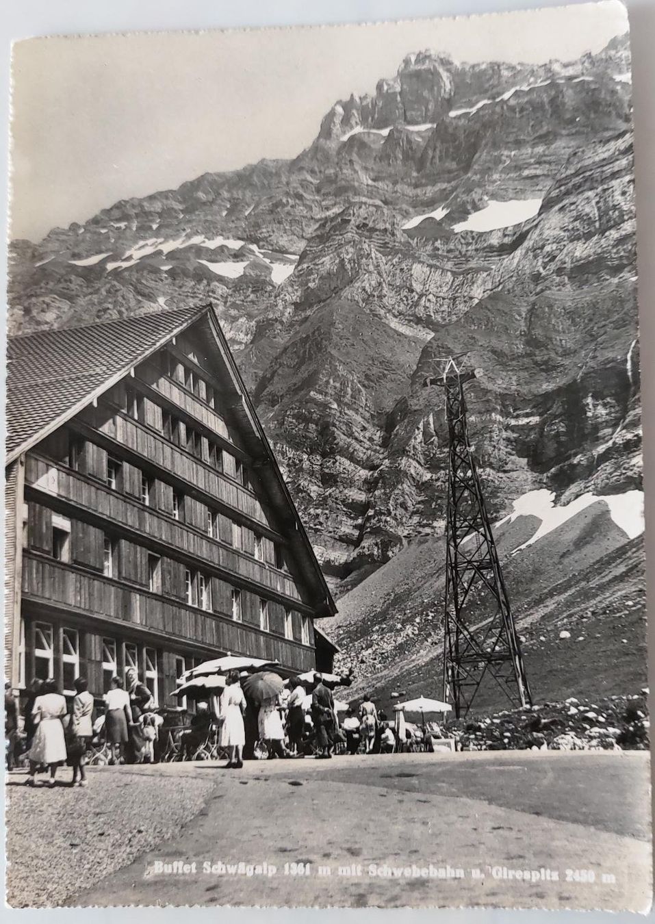 Cartoline postali: SCHWÄGALP  -  Buffet mit Schwebebahn - 1953 – Usato da Delémont venduto da Domdom1