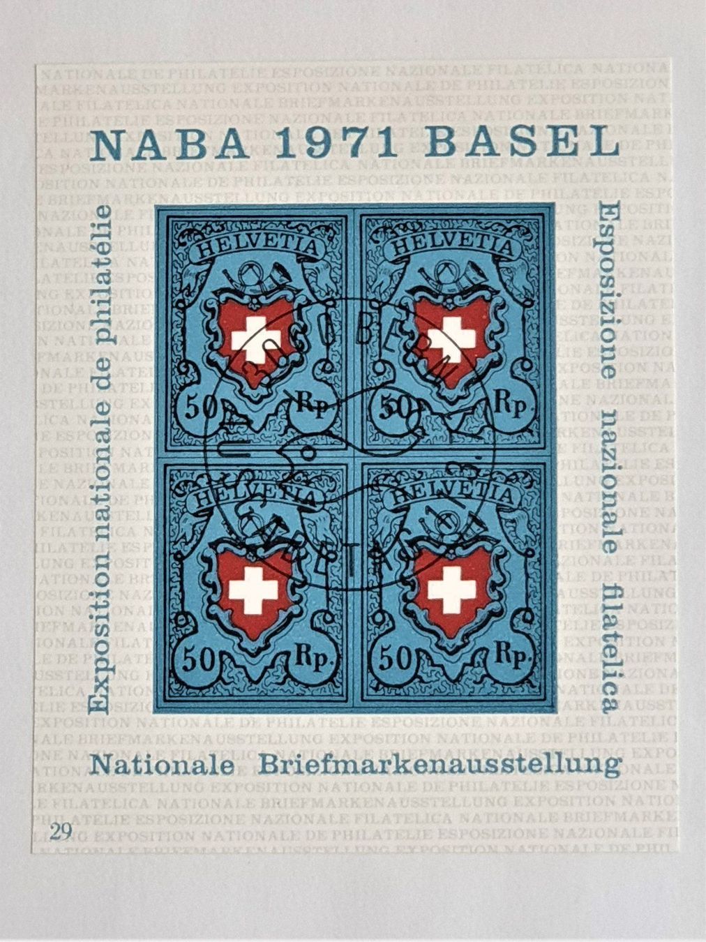 Alle Briefmarken: (22)  Nat. Briefmarkenausstellung 1971 – Gebraucht aus Schwarzhäusern von Inot3 2