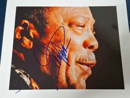 Quincy Jones - Original in person Autogramm auf Foto - rar