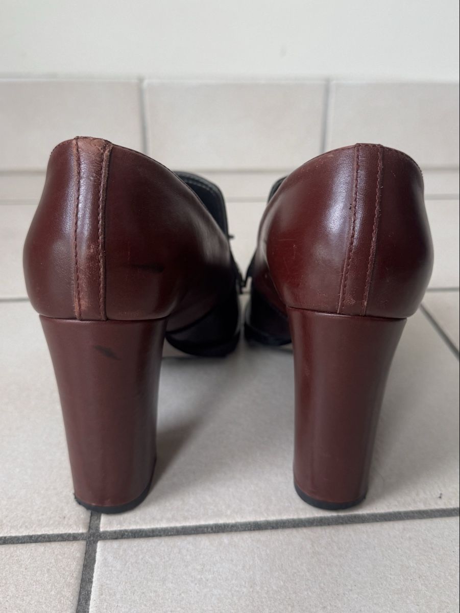 Navyboot Scarpe da donna: Leather Block Heel Loafers – Usato da Carouge GE venduto da vit_v5h9 4